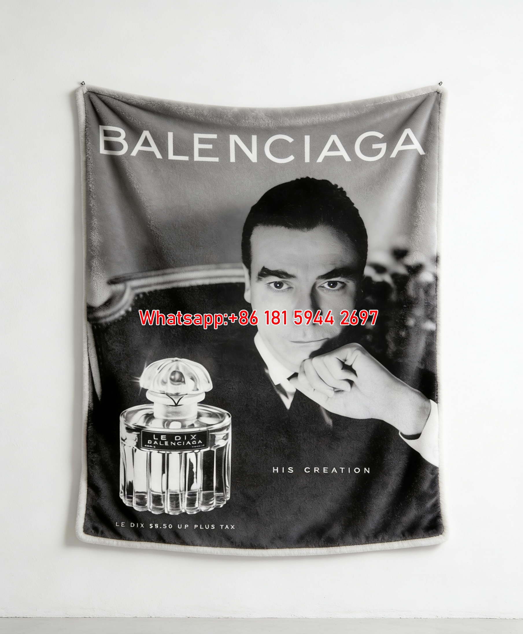 Balenciaga London Subway Print Flannel Throw Blanket BA277